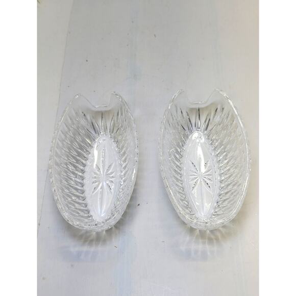 2 Vintage Princess House Royal Highlights Crystal Spoon Holders - Picture 4 of 4